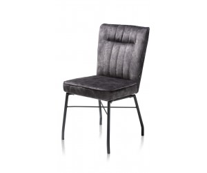 Chaise contemporaine en tissu gris