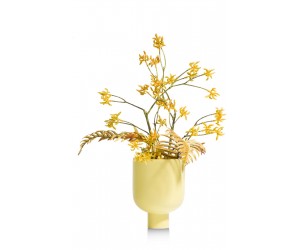 Vase en céramique jaune