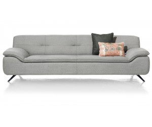 Canapé design gris clair pieds noirs