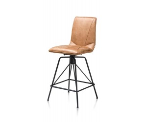 Chaise de bar moderne tissu marron