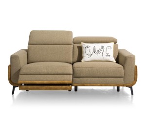 Canapé de relaxation 3 places en tissu beige