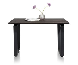 Table à manger moderne noir et gris anthracite