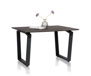 Table à manger moderne noir et gris anthracite