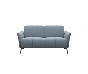 Canapé 2 places minimaliste en tissus gris clair