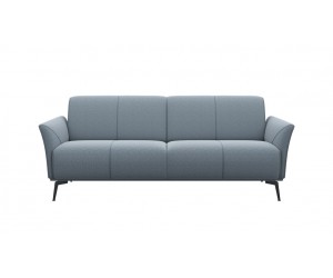 Canapé 3 places minimaliste en tissus gris clair