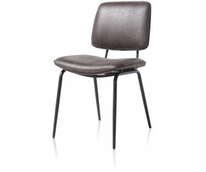 Chaise minimaliste et rétro couleur anthracite