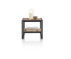 Bout de canapé bois et métal style moderne et industriel