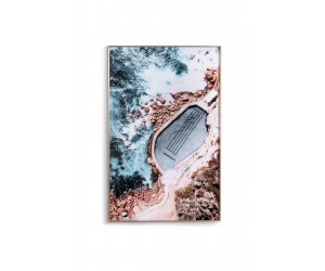 Toile imprimé décorative représentant une piscine en bord de mer