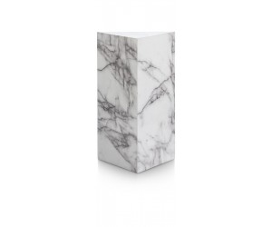 Colonne décorative bloc de marbre blanc