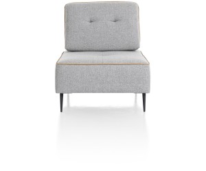 Fauteuil moderne et modulable en tissu gris clair