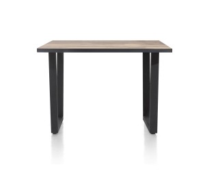 Table de bar contemporaine plateau bois et pied design anthracite