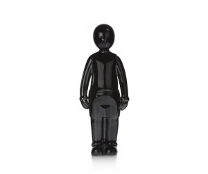 Figurine bonhomme en céramique noire