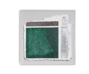 Tableau carré parchemin sous verre