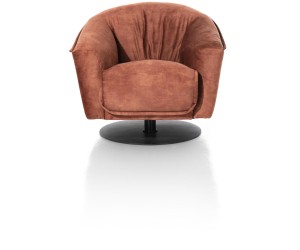 Fauteuil confortable en tissu terracotta