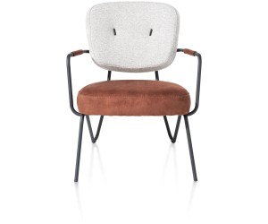 Fauteuil minimaliste et scandinave en tissu bi-matière