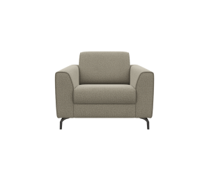 Fauteuil large en tissu vert amande