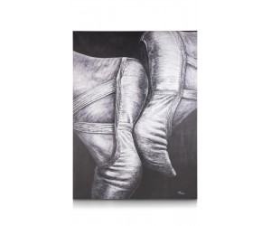 Toile imprimée dessin chausson de danseuse classique