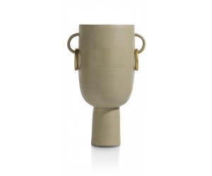 Vase en céramique taupe
