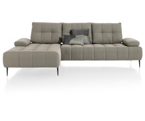 Canapé d'angle capitonné et moderne