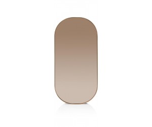 miroir ovale contour doré