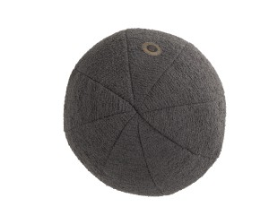 coussin moderne forme de ballon gris anthracite