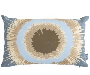 Coussin ZOEY 30x50 Tie and Dye bleuté marronné