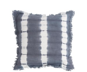 coussin 45x45 ted effet tie and dye bleu et blanc