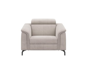 fauteuil relaxant en tissu gris personnalisable