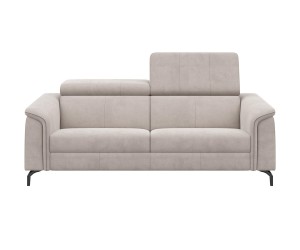 Canapé 3 places tissu gris dossier amovible