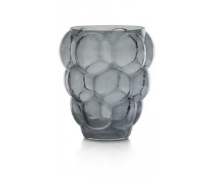 vase en verre de couleur bleu gris