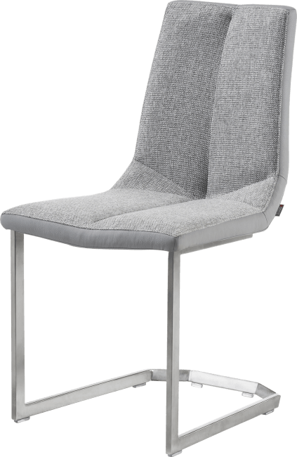 Chaise traineau en tissu gris