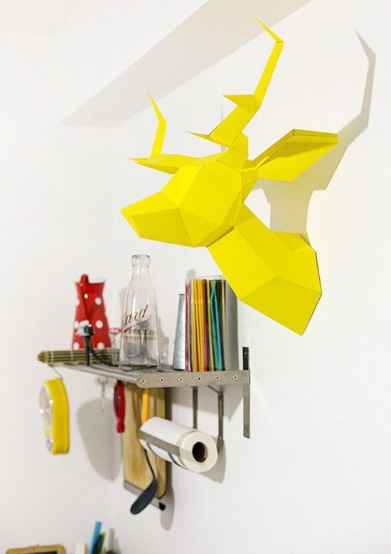 tête de cerf origami