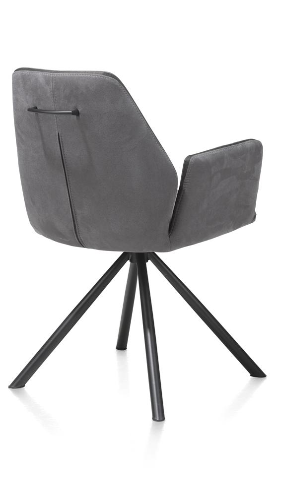 Fauteuil anthracite pieds noirs