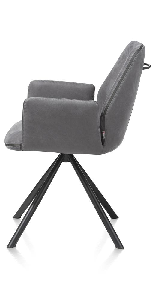 Fauteuil anthracite pieds noirs