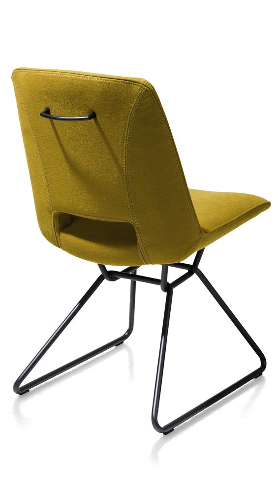 Chaise design jaune ocre