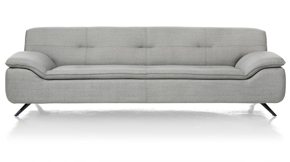 Canapé design gris clair pieds noirs