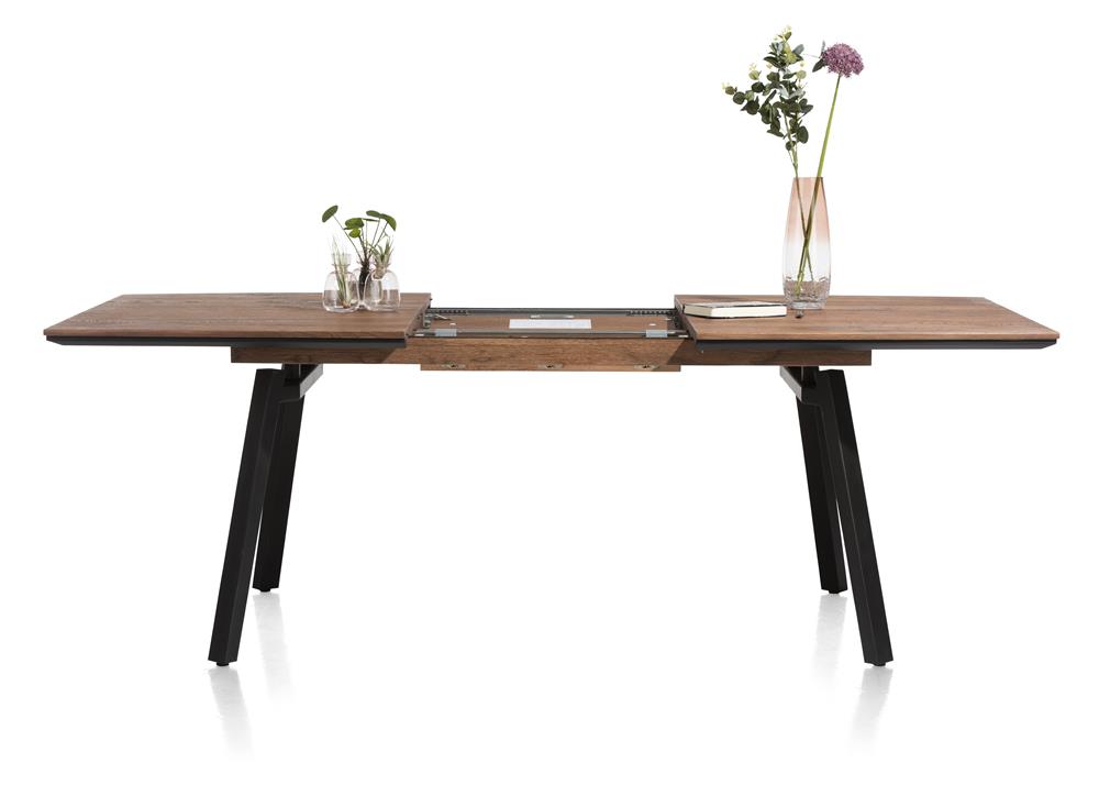Table à rallonge rétro chic bois et pieds métalliques