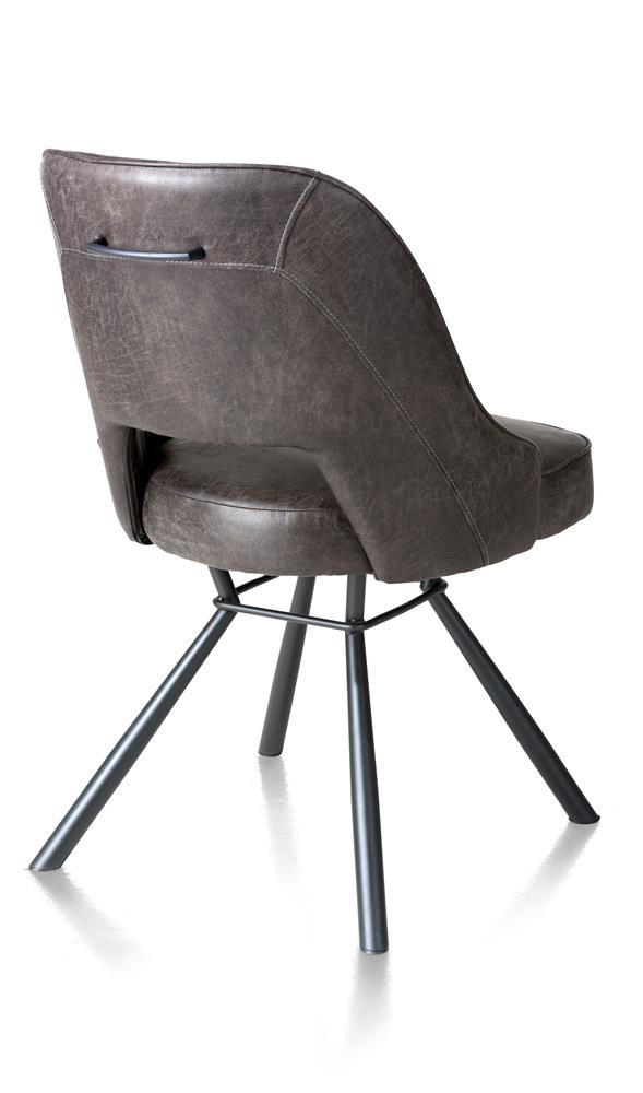 Chaise contemporaine cuir anthracite