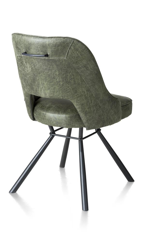 Chaise contemporaine cuir vert