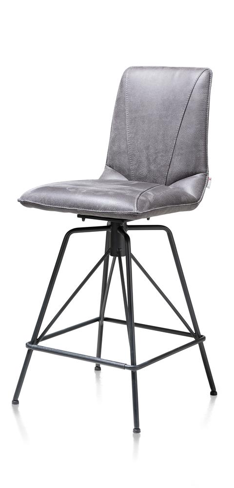 Chaise de bar moderne tissu gris