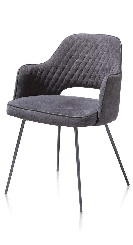 Chaise fauteuil en tissu gris