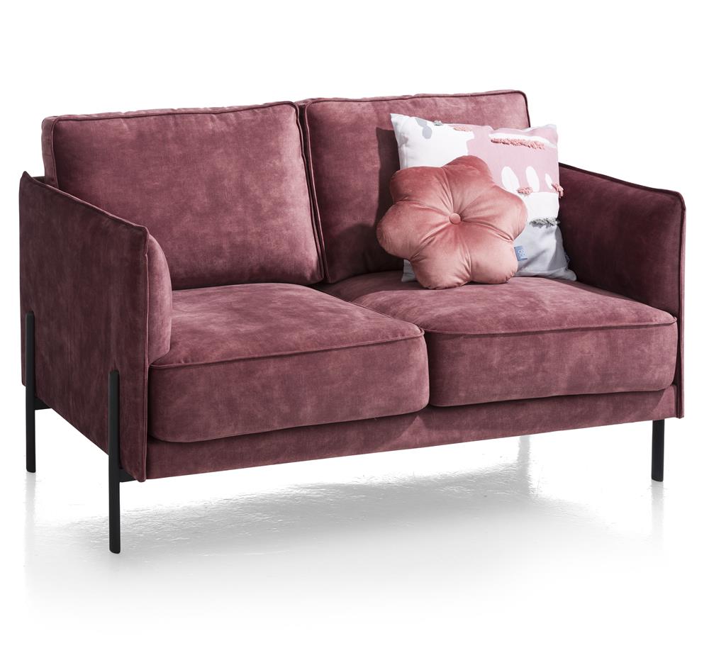 Canapé minimaliste 2 places en tissu rose