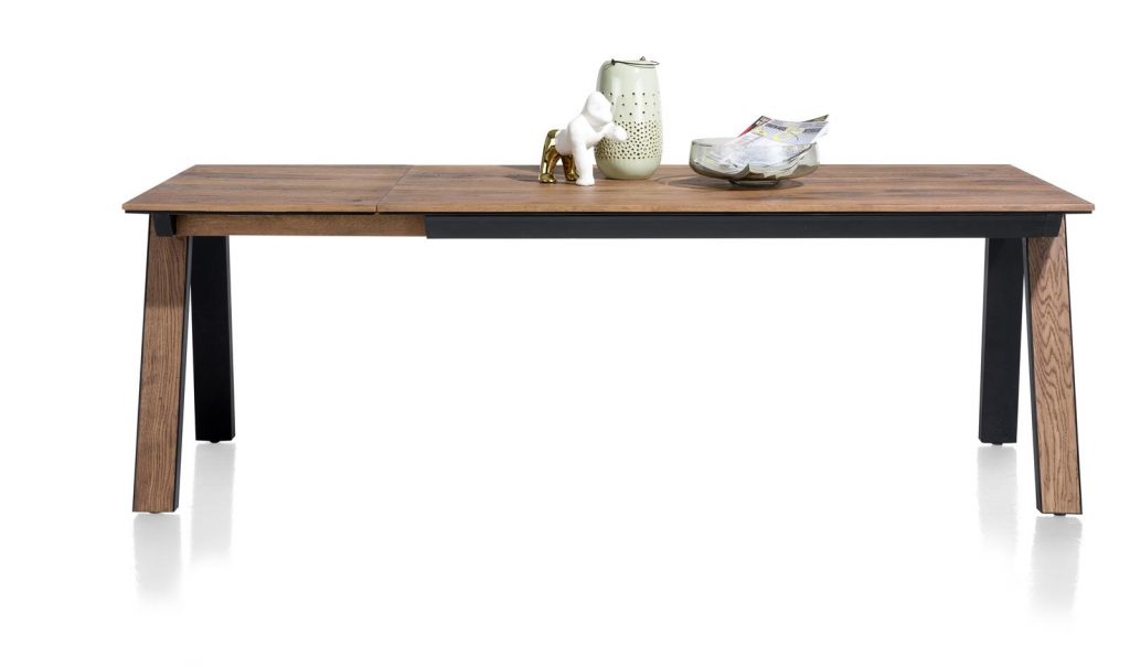 Table à rallonge contemporaine en bois de chêne plaqué