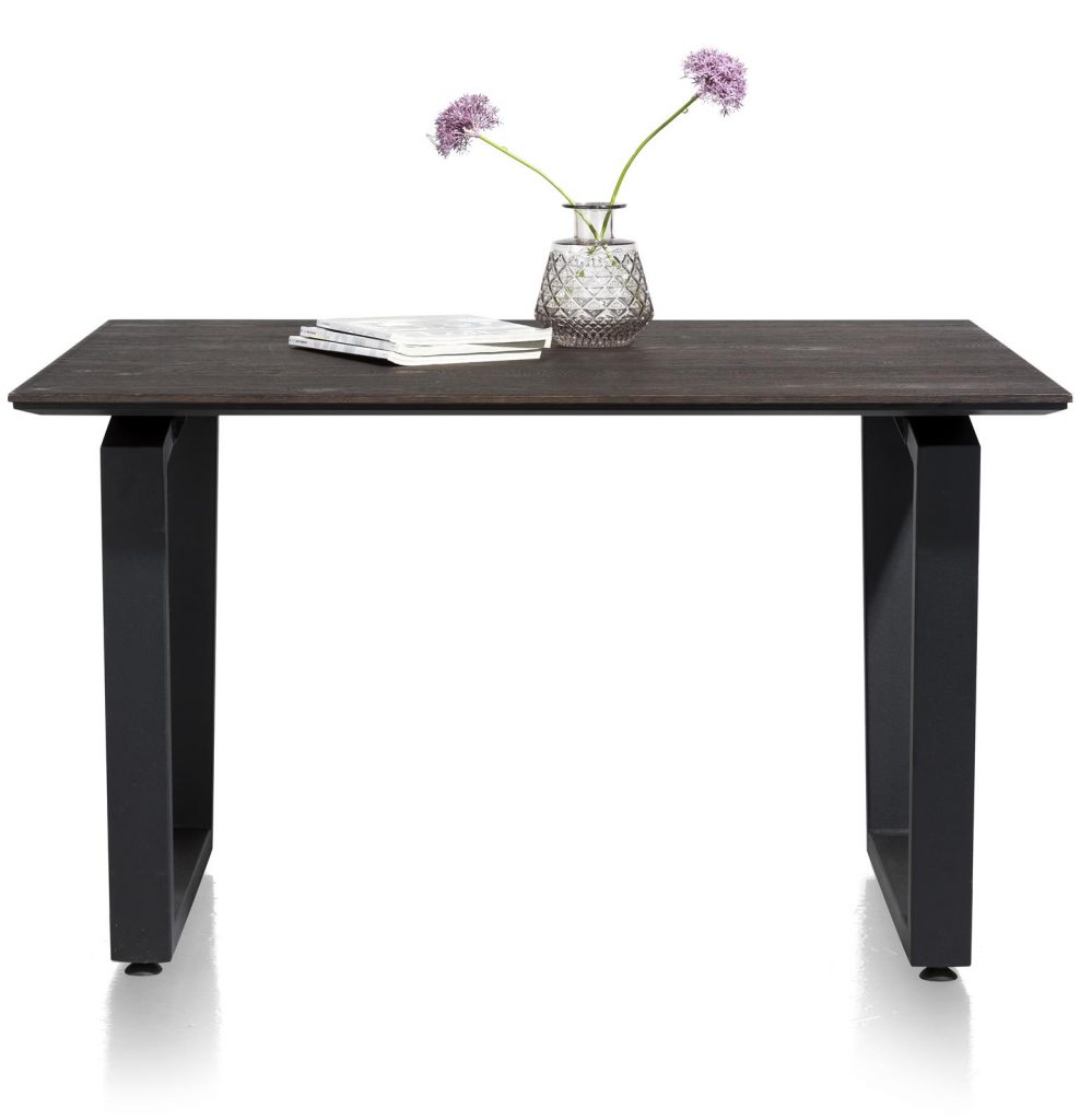 Table à manger moderne noir et gris anthracite