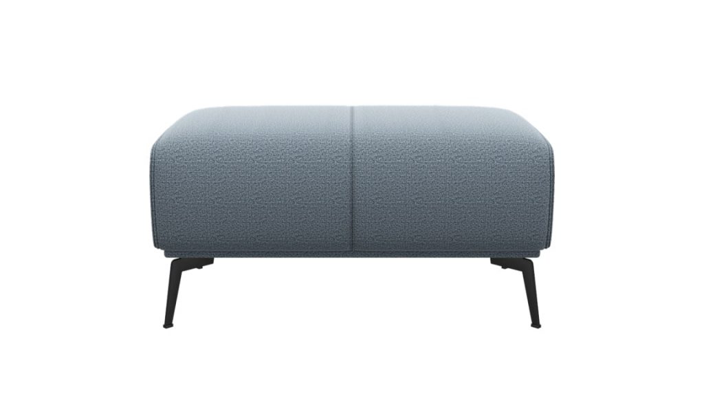 Pouf en tissus gris clair style minimaliste