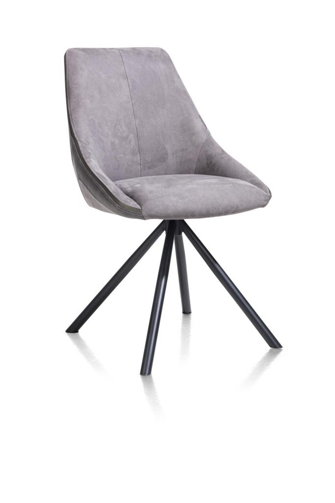 Chaise moderne et confortable en tissu gris