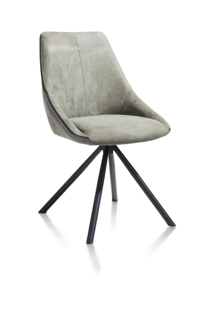 Chaise moderne et confortable en tissu vert