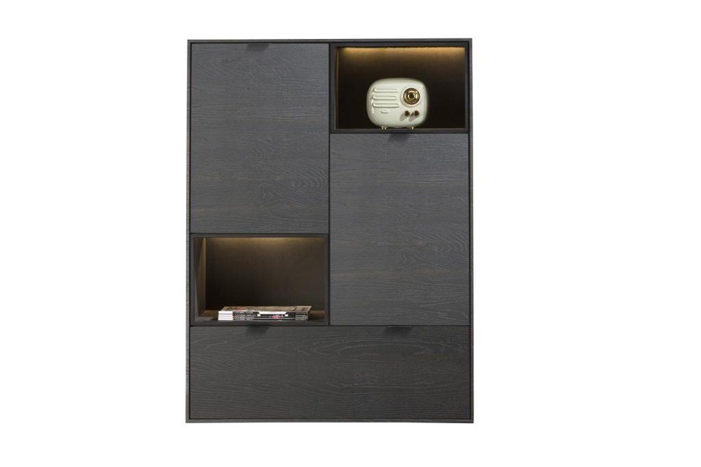 Buffet haut moderne bois de chêne onyx