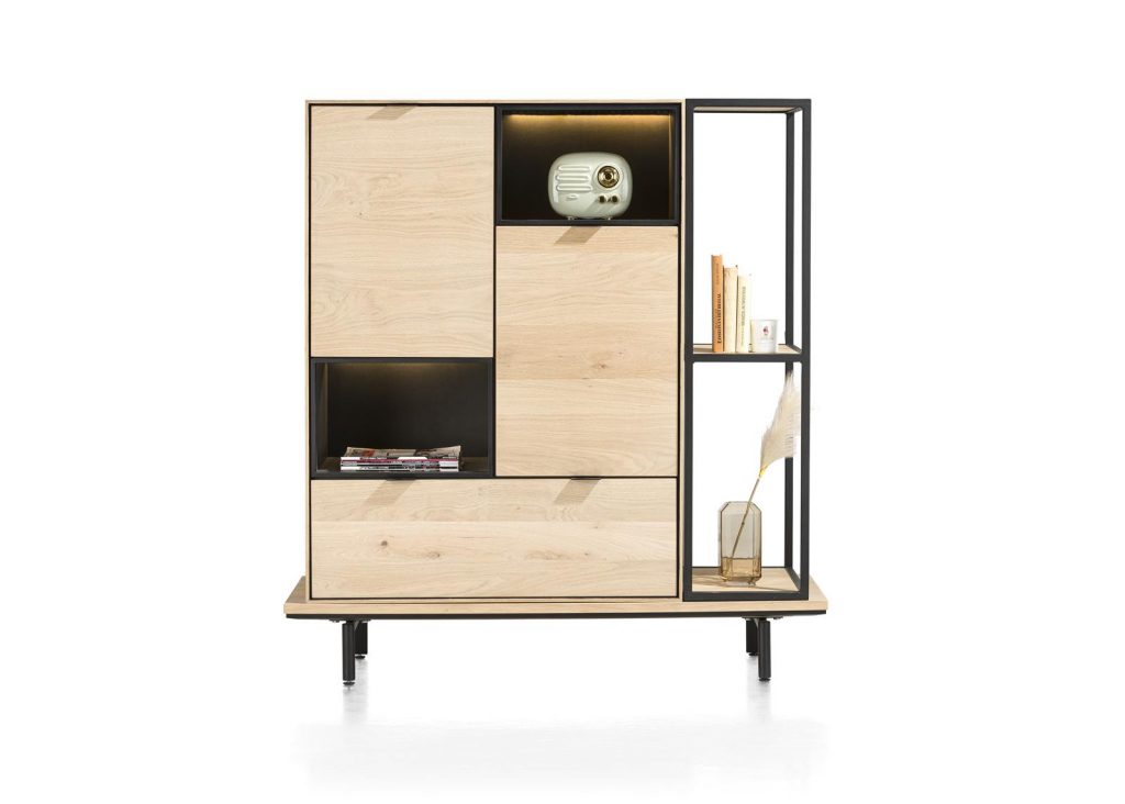 Buffet haut moderne bois de chêne naturel