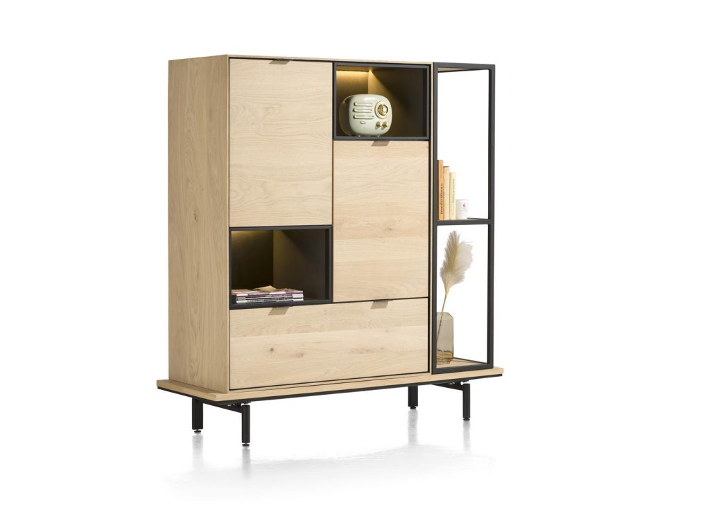 Buffet haut moderne bois de chêne naturel